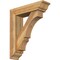 Ekena Millwork Balboa Traditional Rough Sawn Bracket w/ Offset Brace, Western Red Cedar, 6"W x 22"D x 26"H BKT0604X22X26BOA01RWR - alternate 1